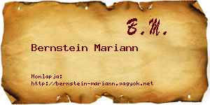 Bernstein Mariann névjegykártya