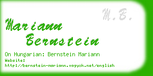 mariann bernstein business card